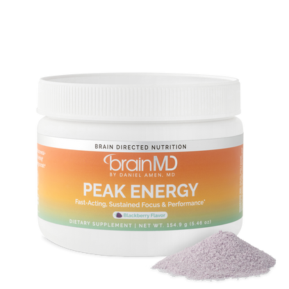 Supplement powder container with a mound of powder against a transparent background