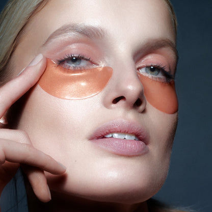 PDRN collagen hydrogel eye patches applied under the eyes
