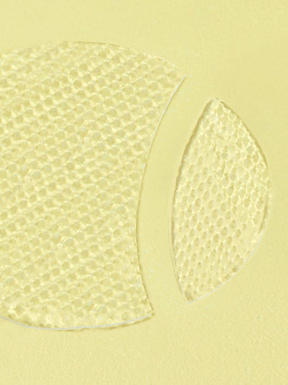 Close-up of snail mucin hydrogel gel eye patches